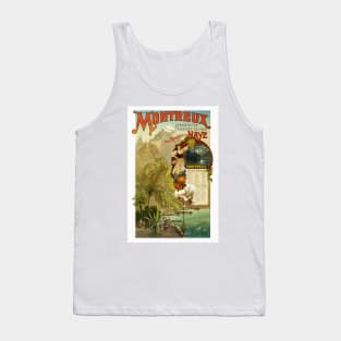 Montreux Switzerland Vintage Travel Poster 1894 Tank Top